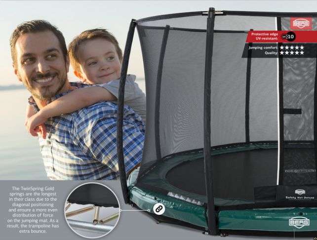 PROFI BERG Inground Elite GREY 430 cm + síť DELUXE