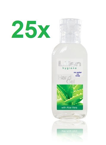 Kapesní dezinfekční gel na ruce Lilien Aloe Vera 25 x 50 ml
